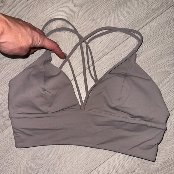 Lululemon Strappy Sports Bra, Grey, Size 8, Never worn - Picture 3 of 4